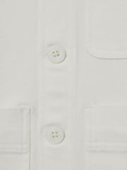 Cotton-Blend Work Jacket Off White | Children