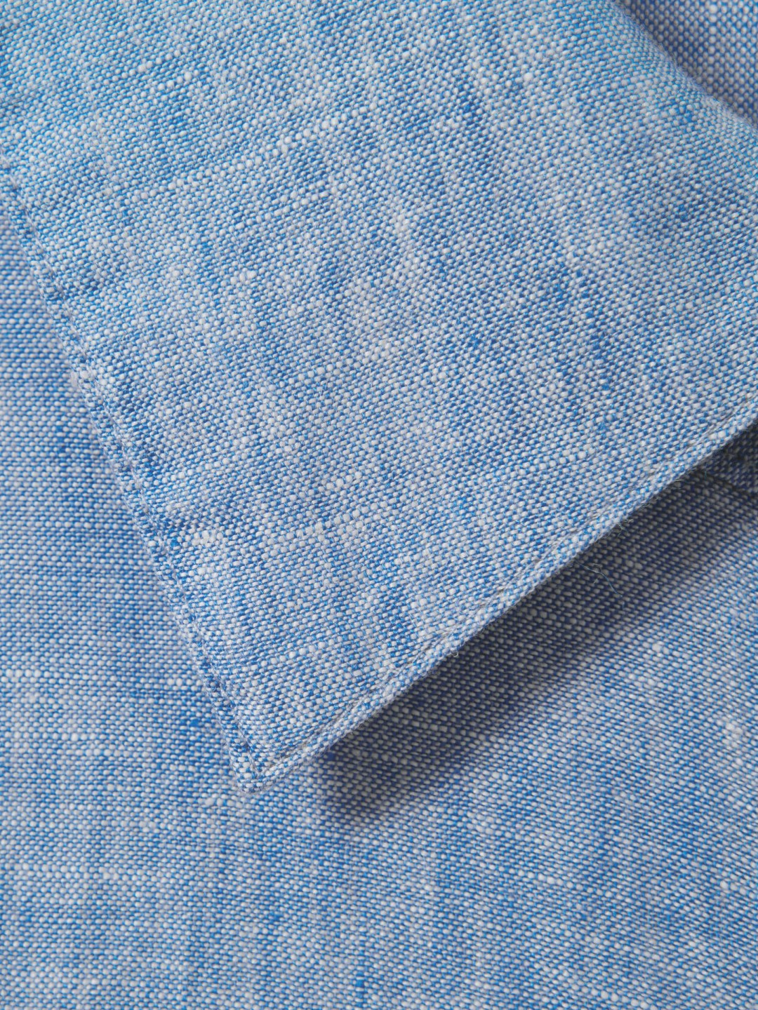 Linen Button-Through Shirt Blue | Womens