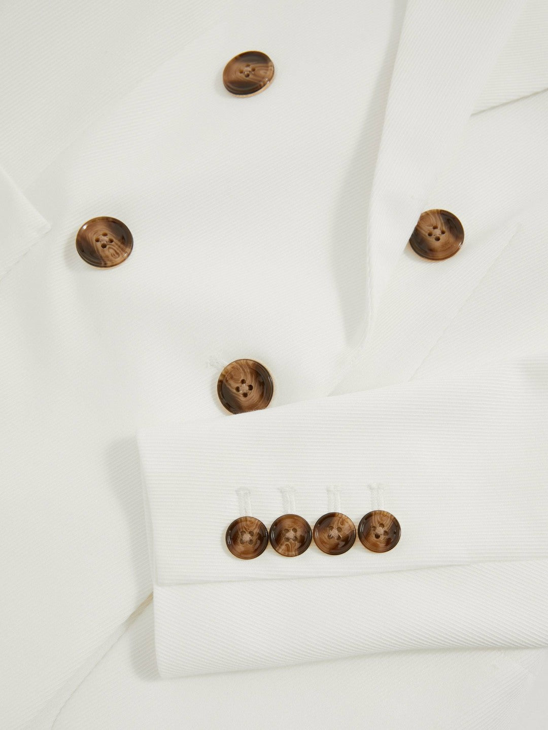 Double-Breasted Notch-Lapel Blazer White | Womens