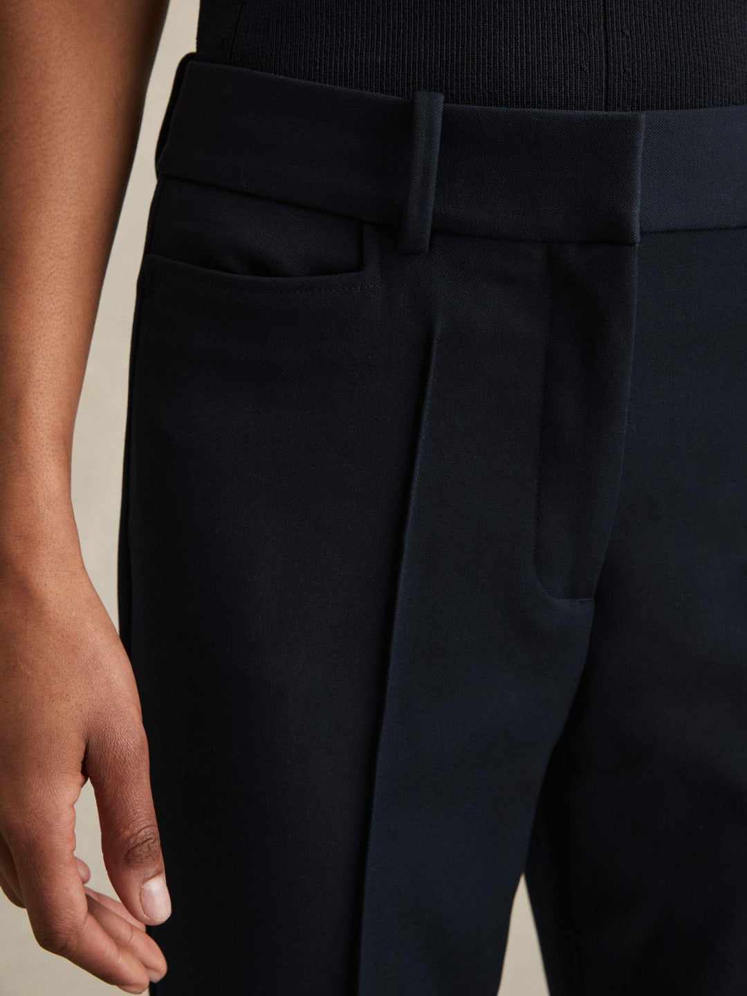 Petite Flared Suit Trousers Navy | Womens