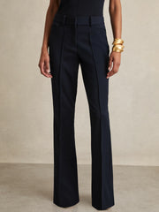 Petite Flared Suit Trousers Navy | Womens