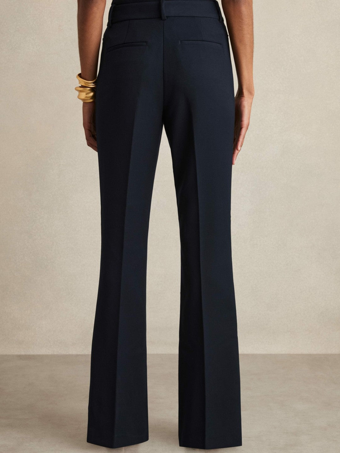Petite Flared Suit Trousers Navy | Womens