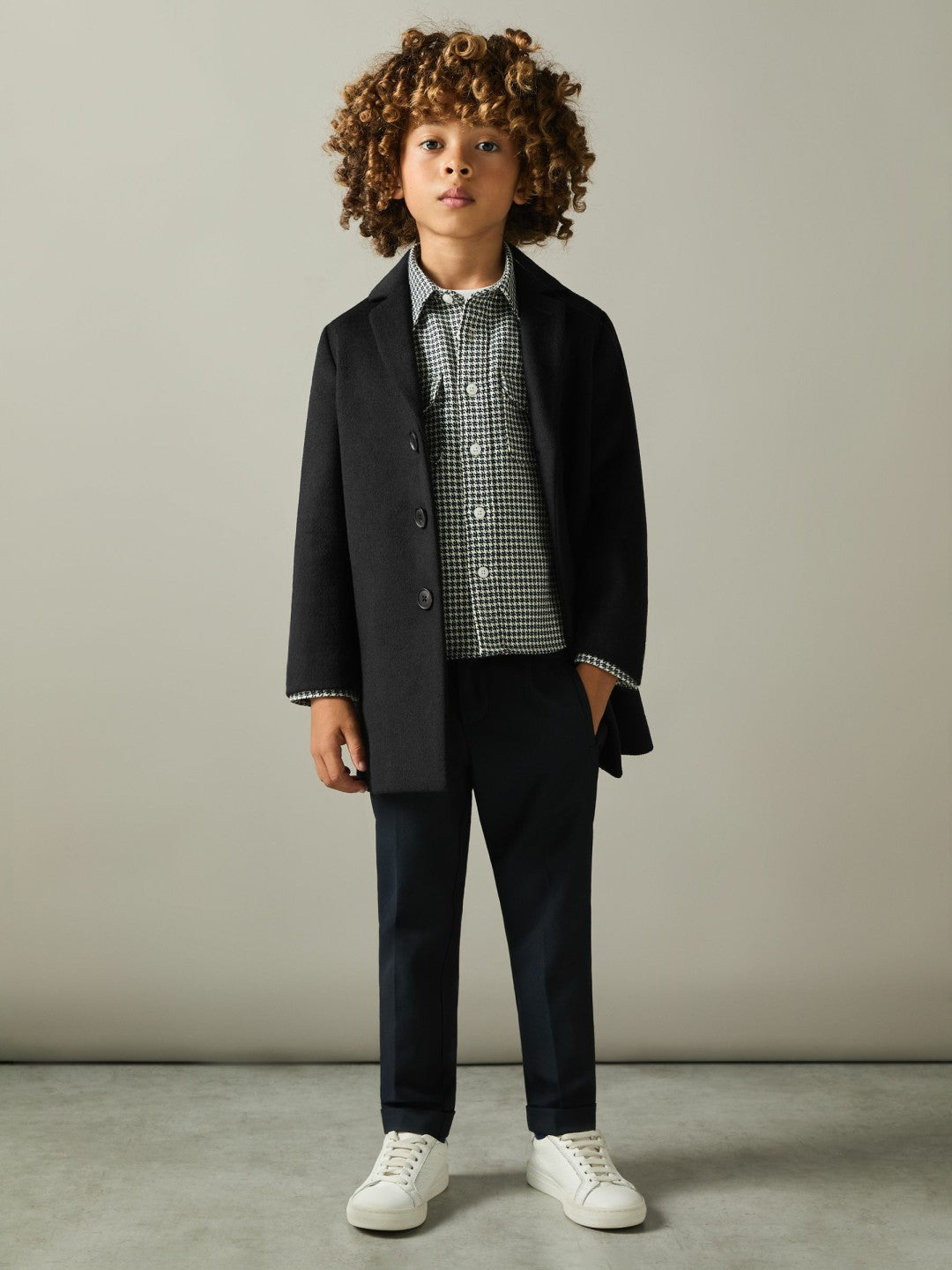 3-9 yrs Single Breasted Overcoat Navy | Children