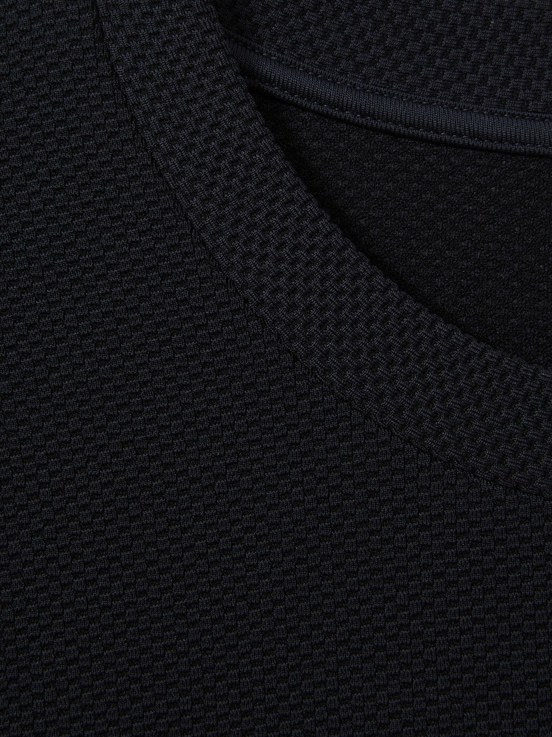 Textured Crew-Neck T-Shirt Navy | Mens
