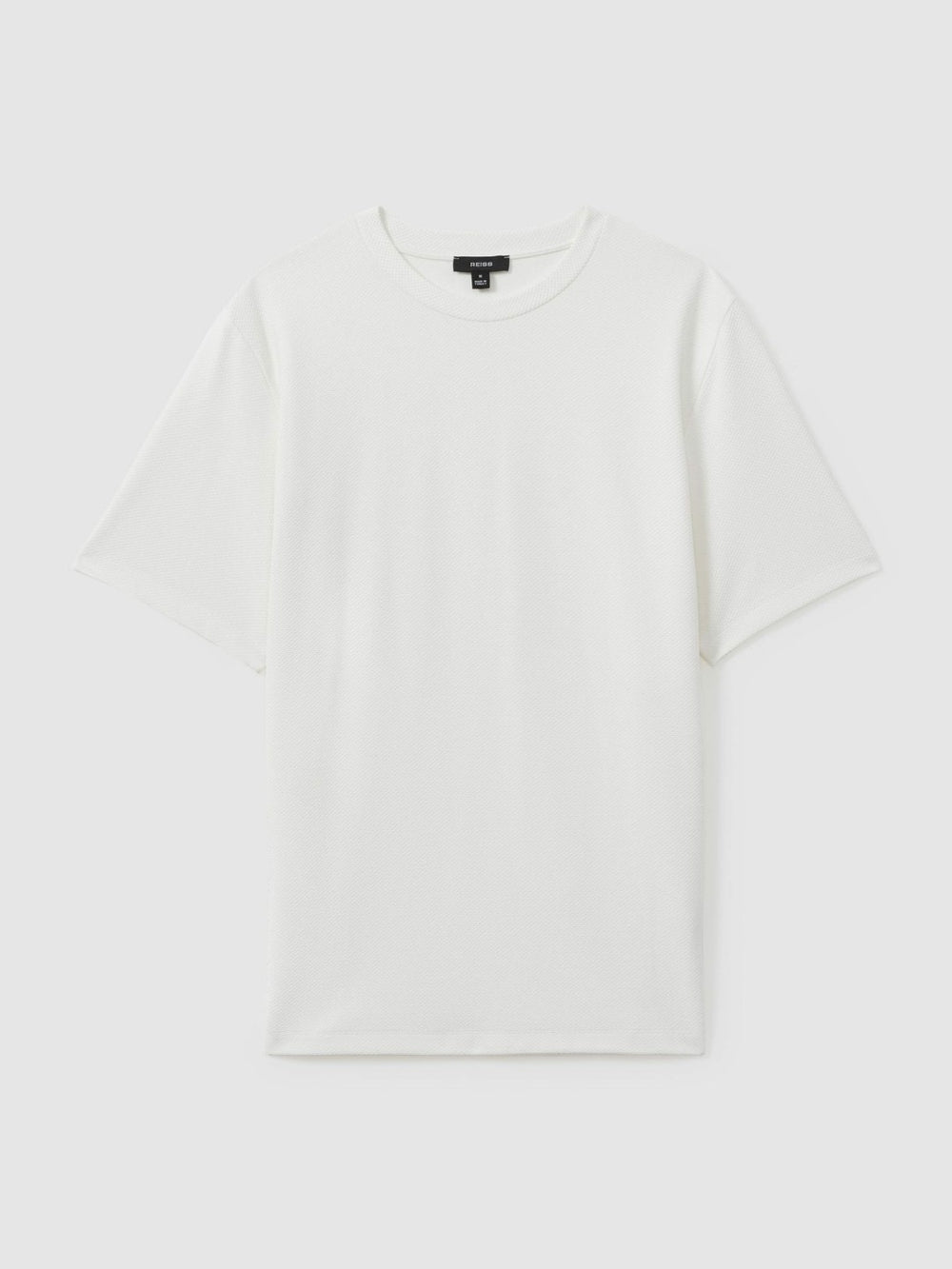 Textured Crew-Neck T-Shirt Off White | Mens