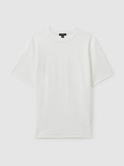 Textured Crew-Neck T-Shirt Off White | Mens
