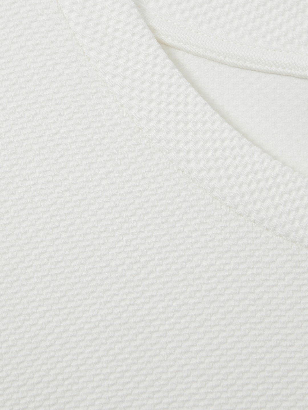 Textured Crew-Neck T-Shirt Off White | Mens