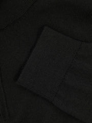 9-13 yrs Merino Wool Half-Zip Funnel Neck Jumper Black | Children