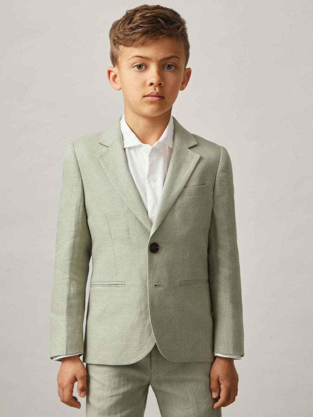 3-9 yrs Linen Single Breasted Blazer Apple | Children