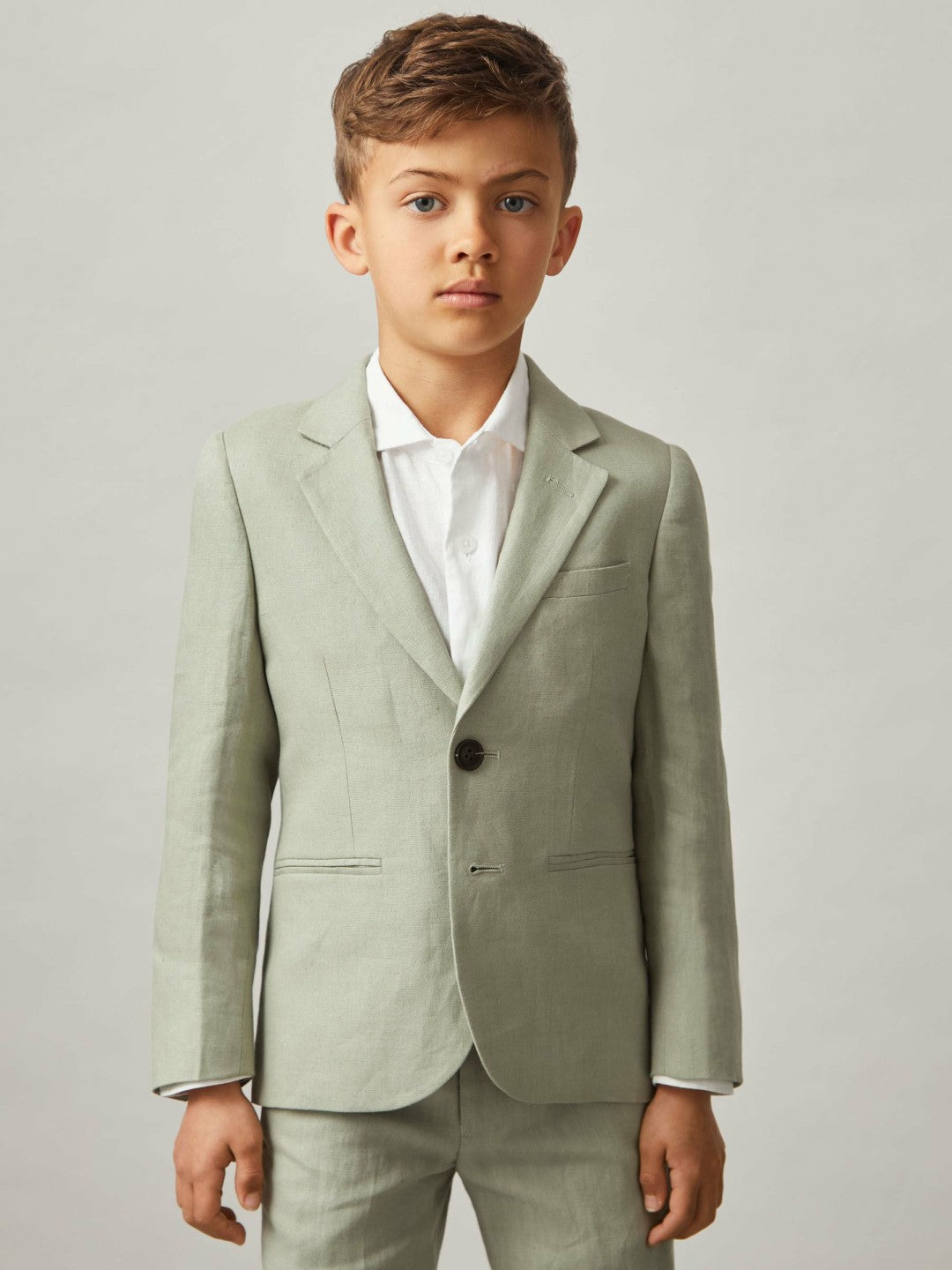 3-9 yrs Linen Single Breasted Blazer Apple | Children