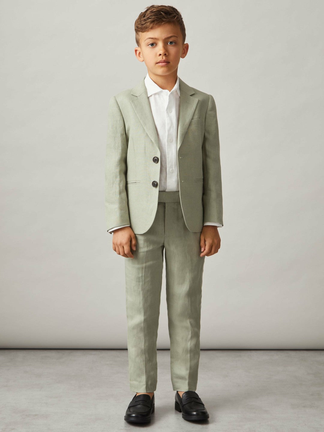 3-9 yrs Linen Single Breasted Blazer Apple | Children
