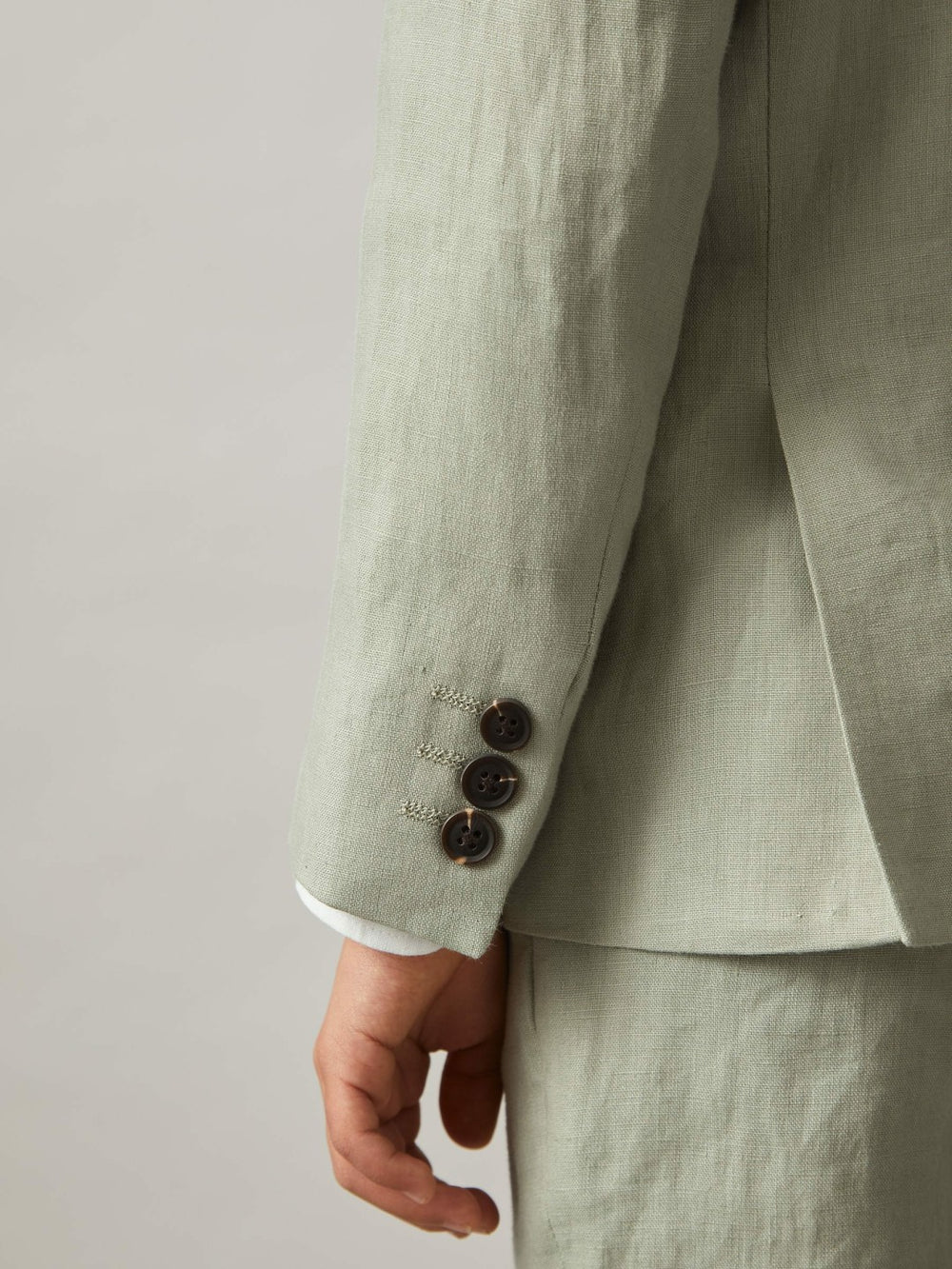 3-9 yrs Linen Single Breasted Blazer Apple | Children