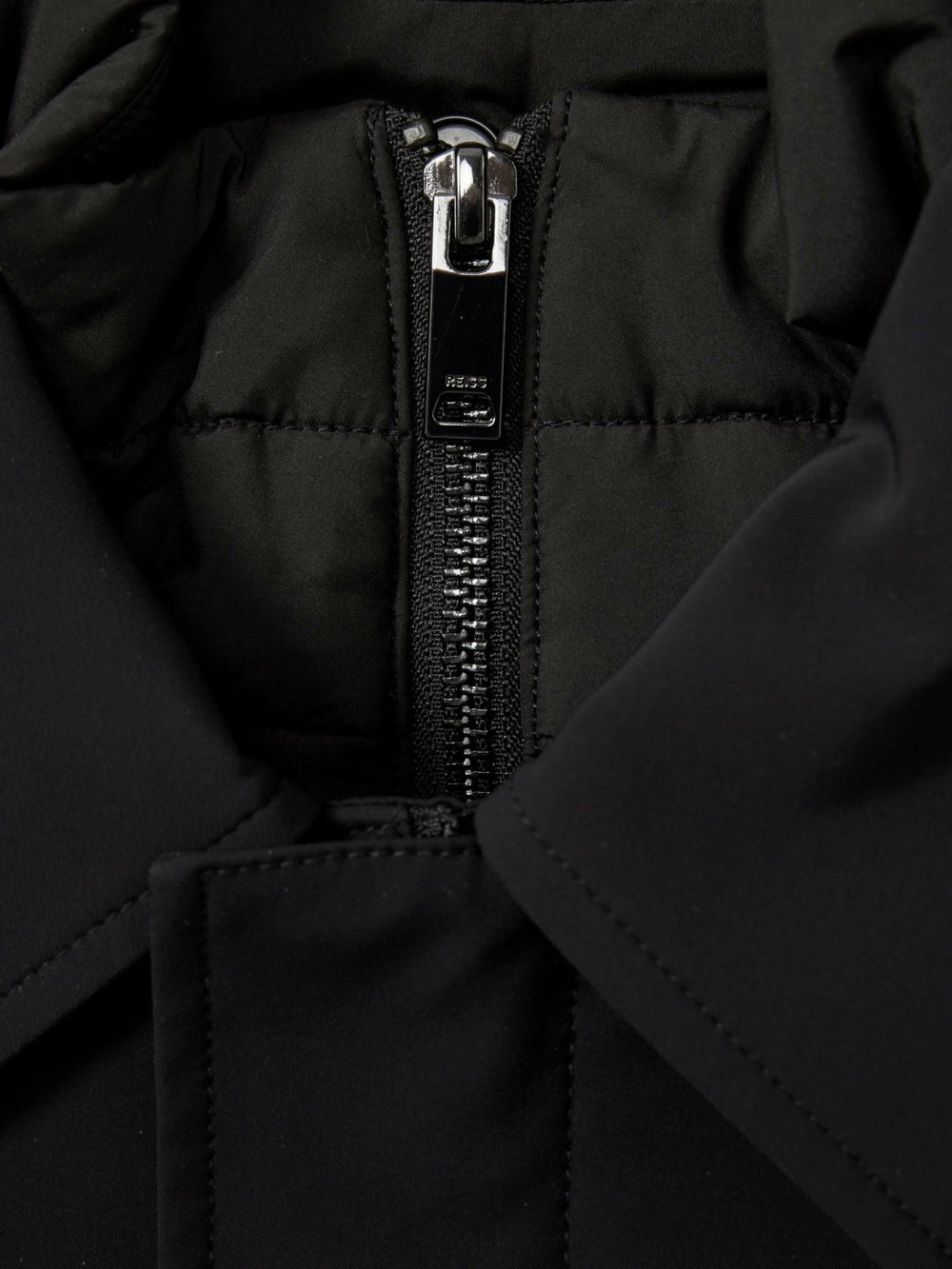 Hybrid Removable Funnel Neck Overcoat Black | Mens