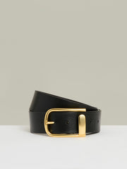 Leather Half Keeper Belt Black | Womens
