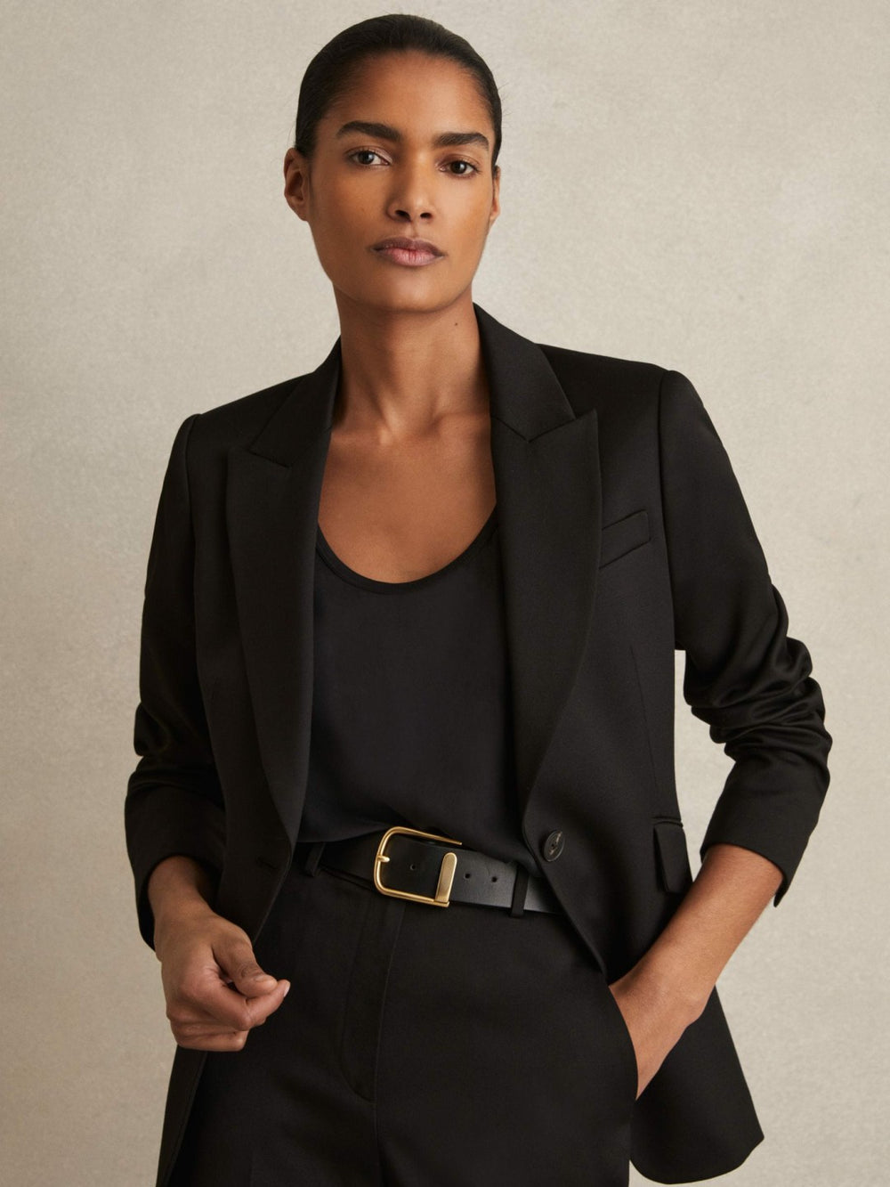 Leather Half Keeper Belt Black | Womens