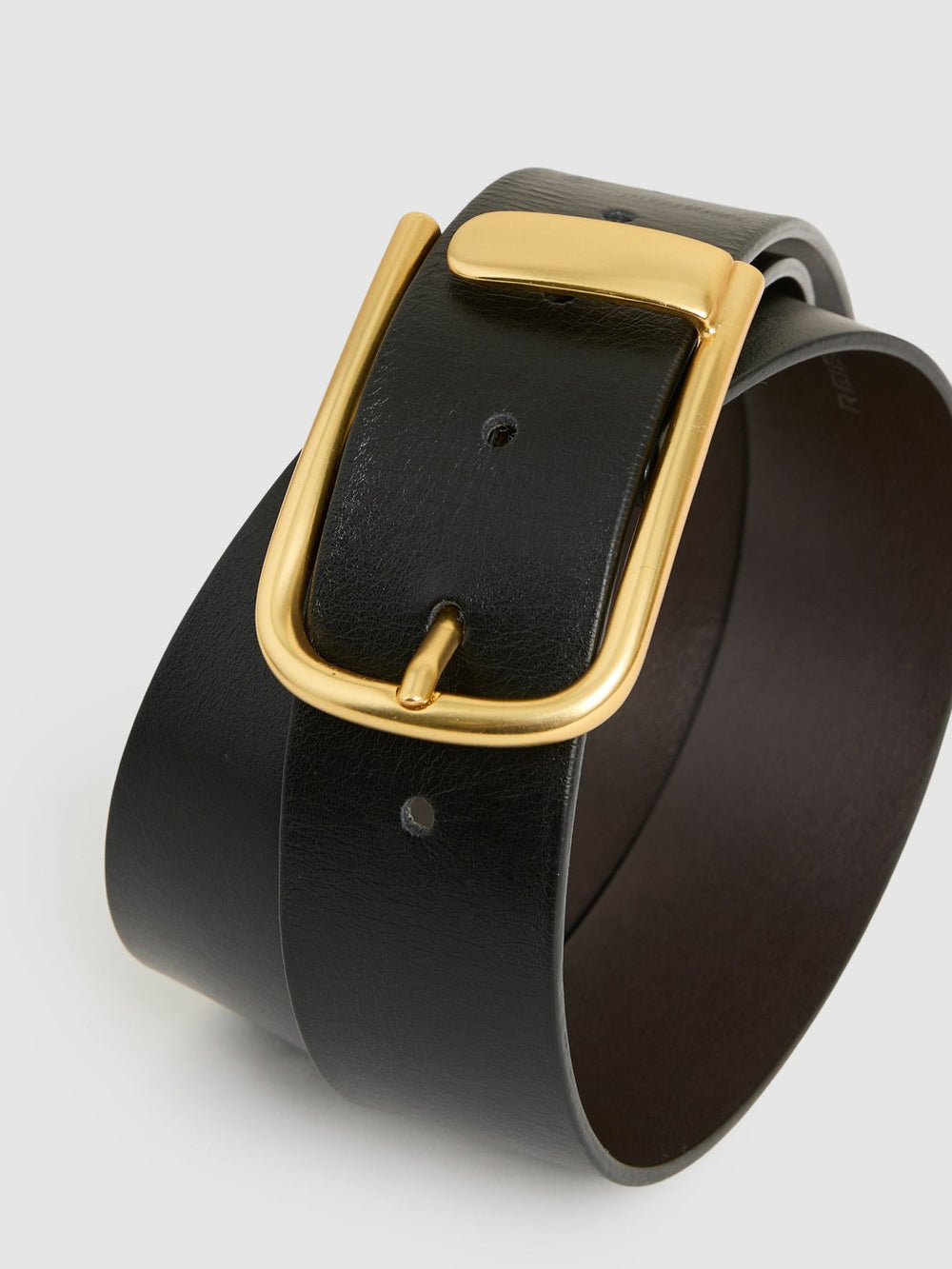 Leather Half Keeper Belt Black | Womens