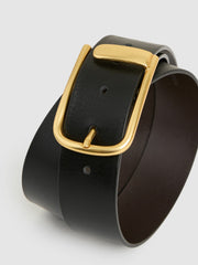 Leather Half Keeper Belt Black | Womens