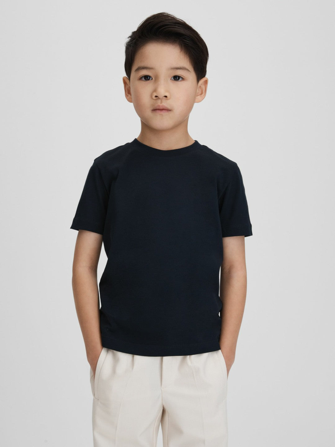 9-13 yrs Crew Neck T-Shirt Navy | Children