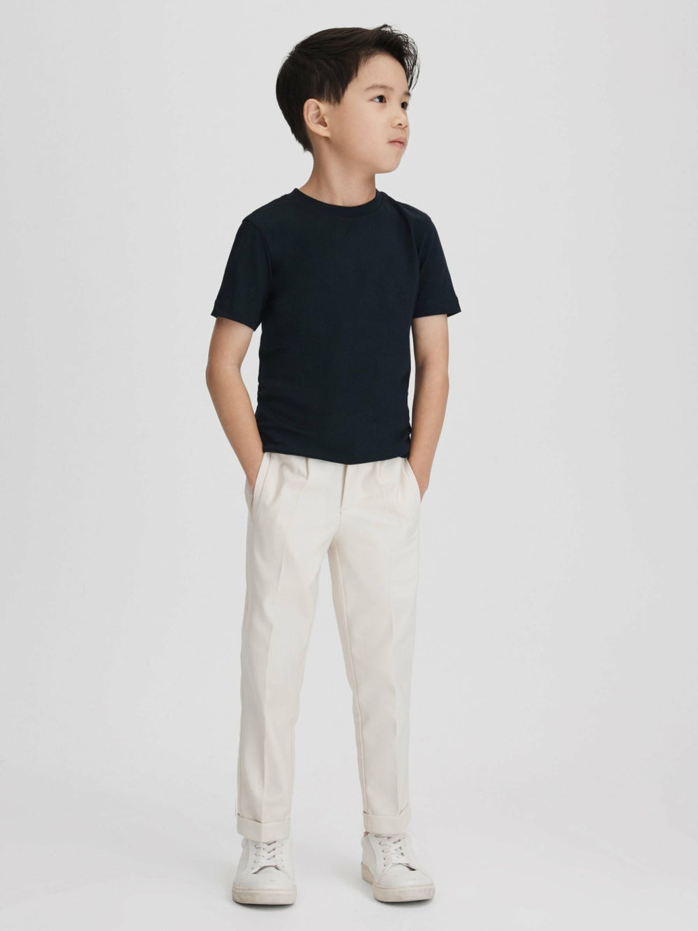 9-13 yrs Crew Neck T-Shirt Navy | Children