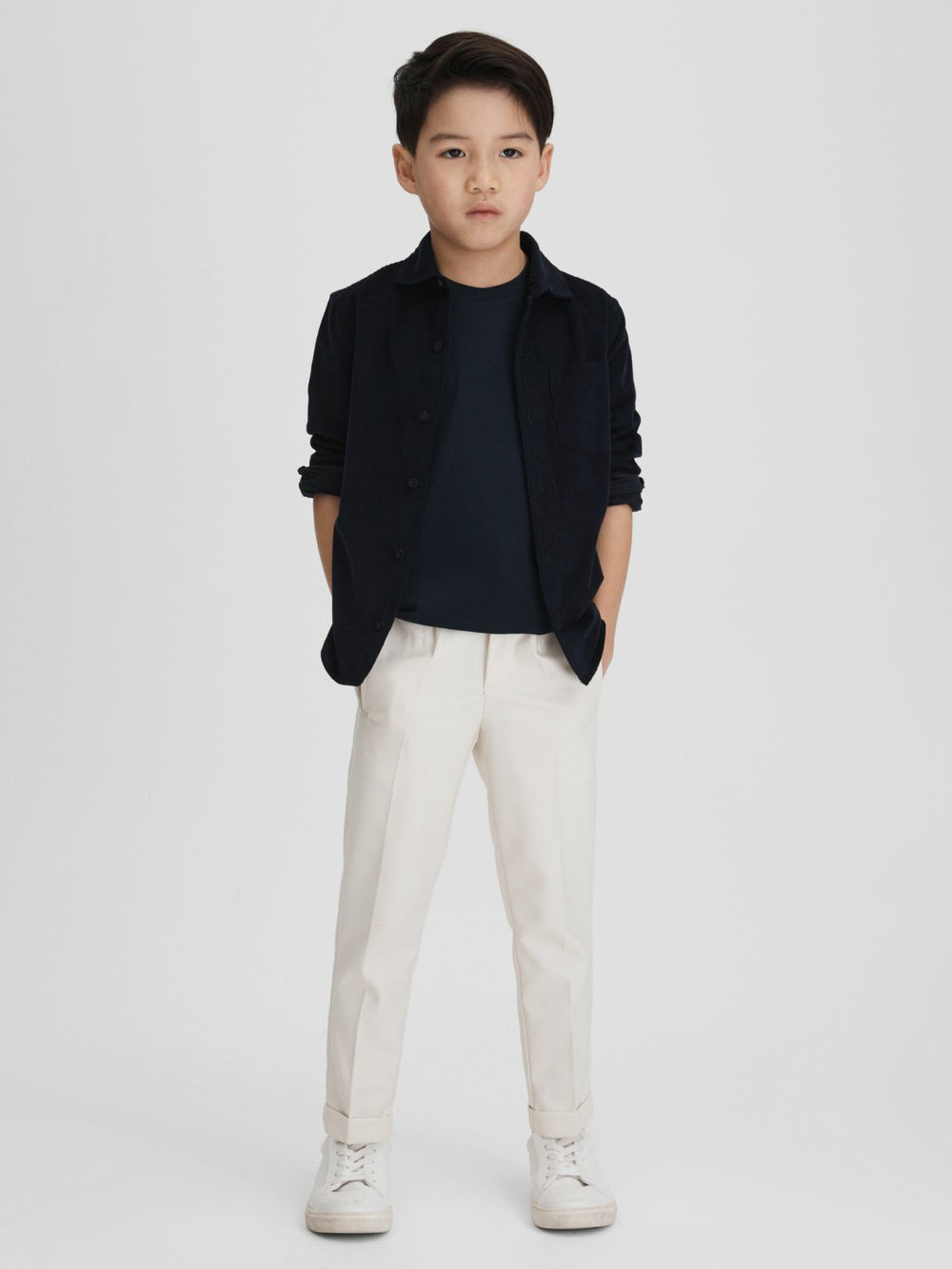 9-13 yrs Crew Neck T-Shirt Navy | Children