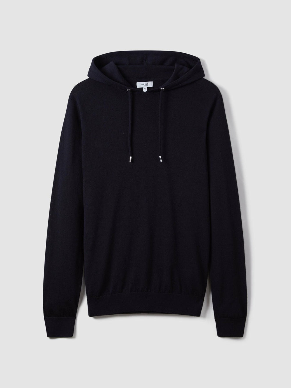 Merino Wool Drawstring Hoodie Navy | Mens