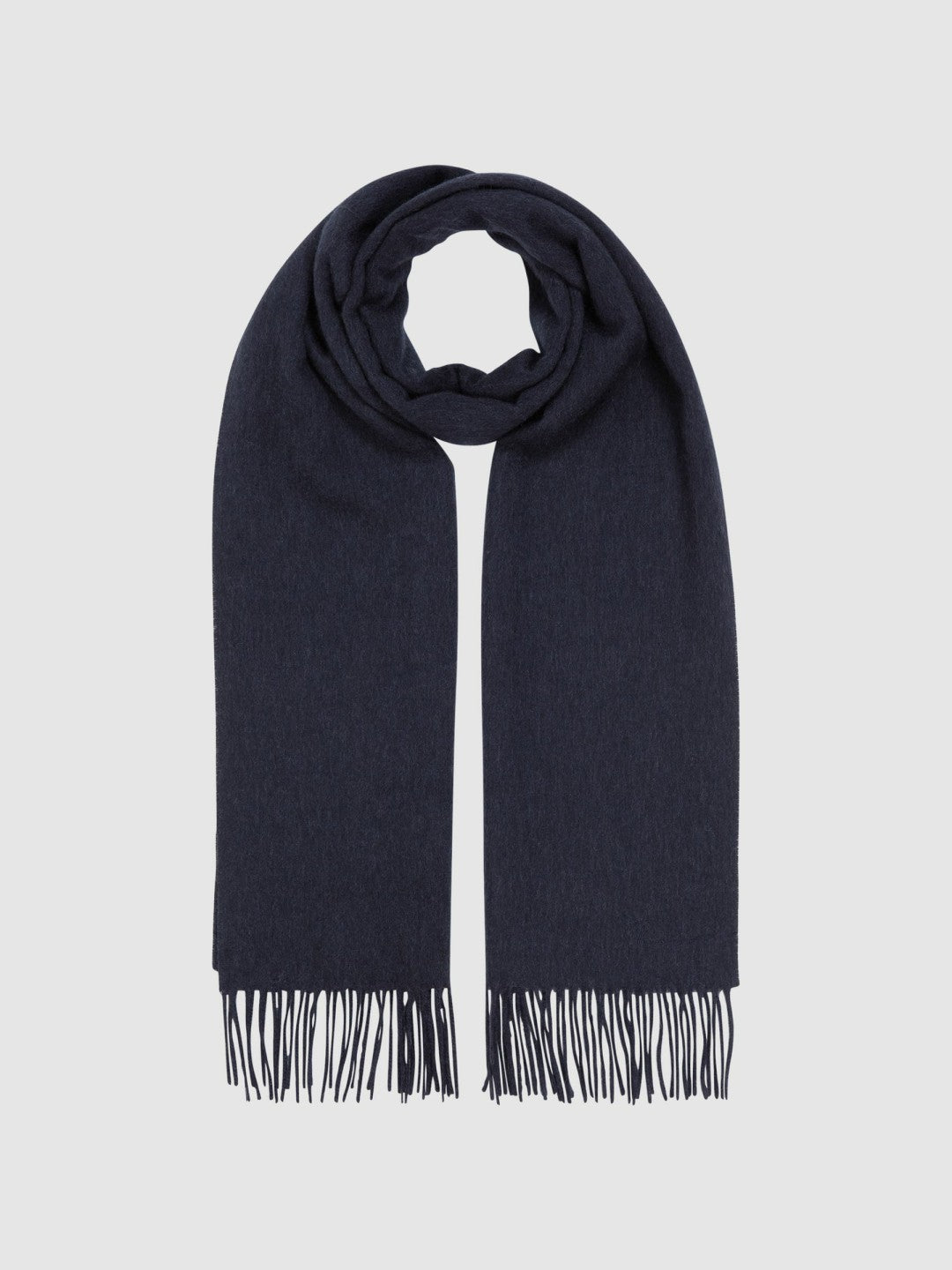 Wool and Cashmere Scarf Navy | Mens