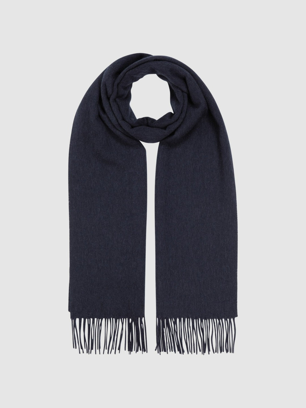 Wool and Cashmere Scarf Navy | Mens