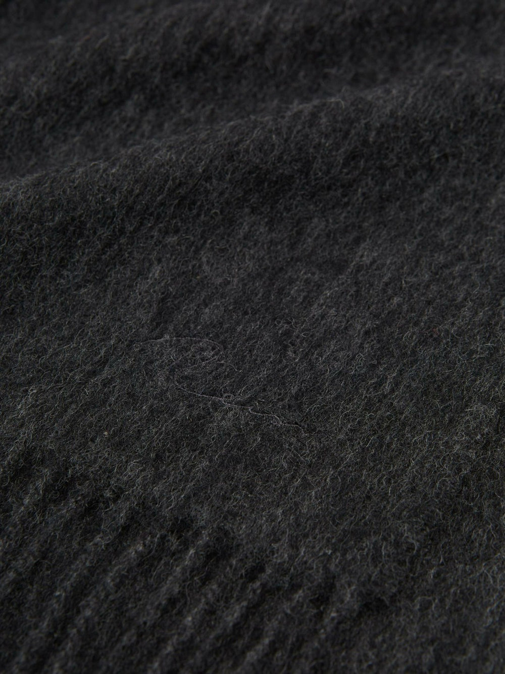 Wool and Cashmere Scarf Charcoal | Mens