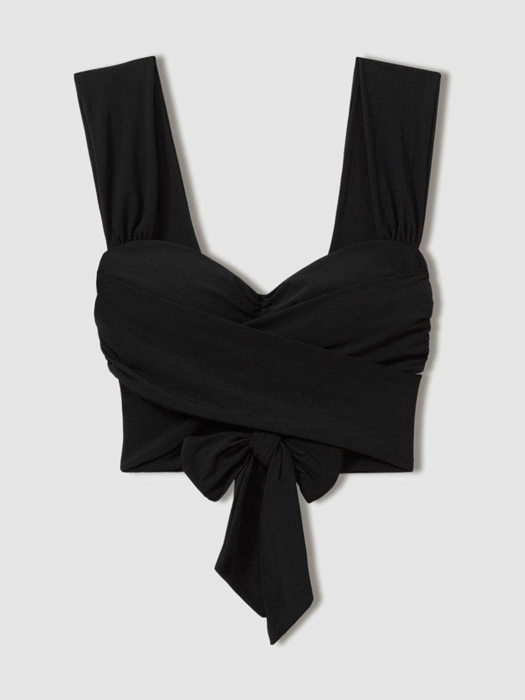 Wrap Design Bikini Top Black | Womens