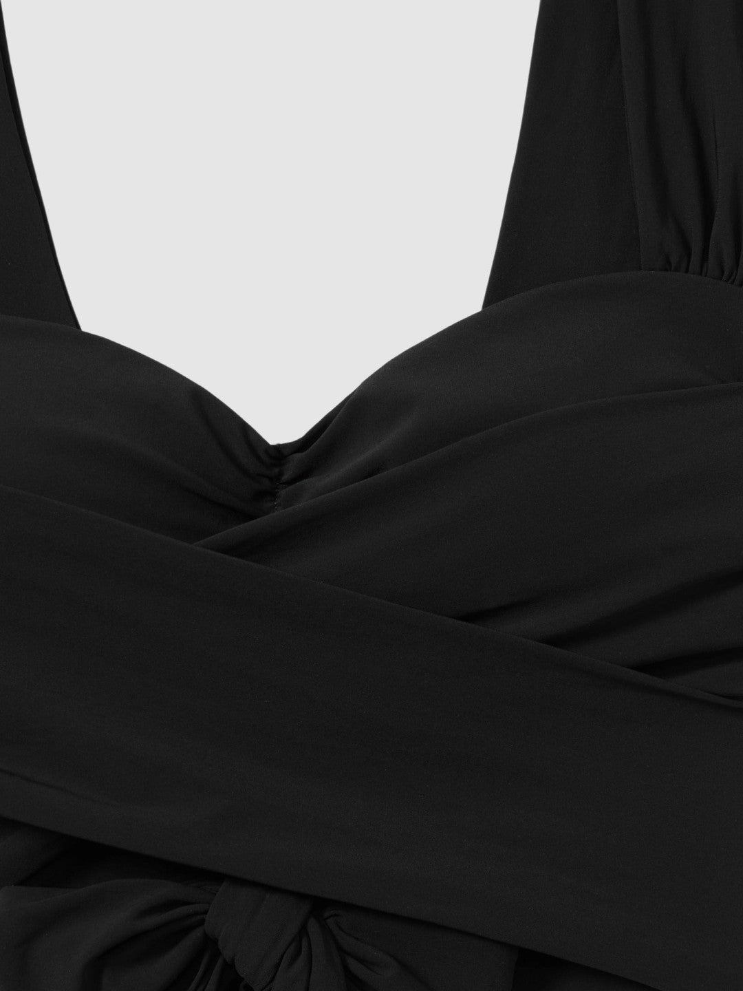 Wrap Design Bikini Top Black | Womens