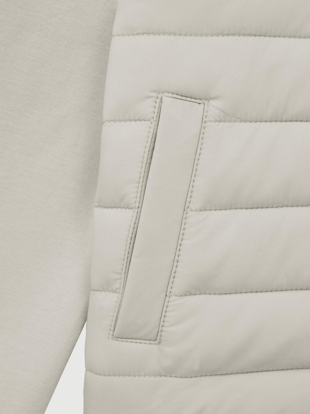 3-9 yrs Funnel Neck Quilted Hybrid Jacket Stone | Children