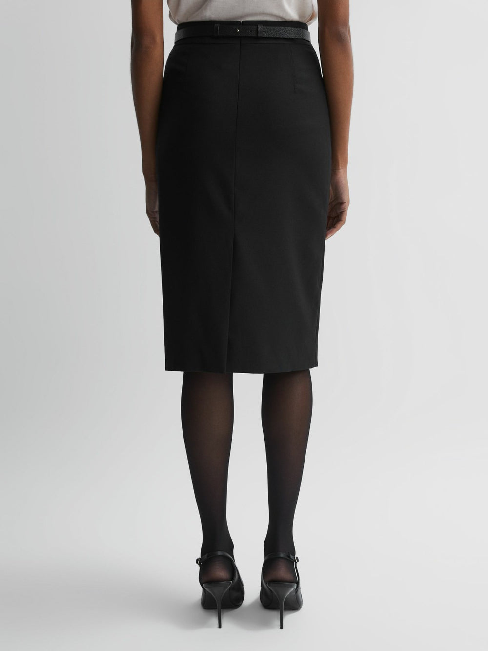 Petite Tailored Pencil Skirt Black | Womens