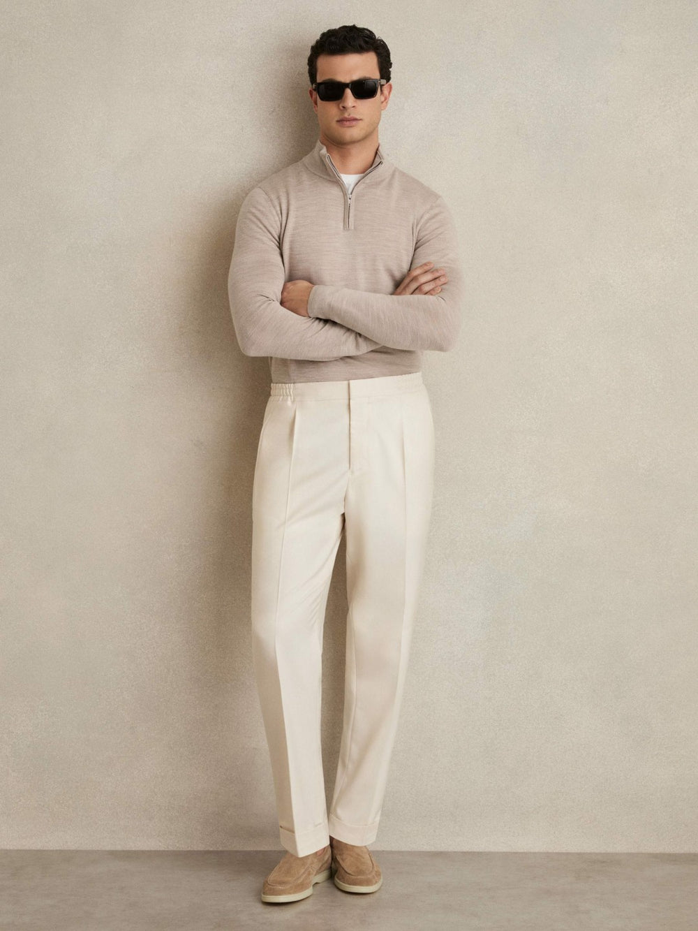 Merino Wool Half-Zip Jumper  | Mens