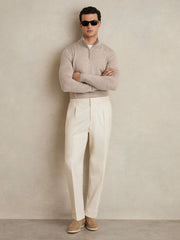 Merino Wool Half-Zip Jumper  | Mens