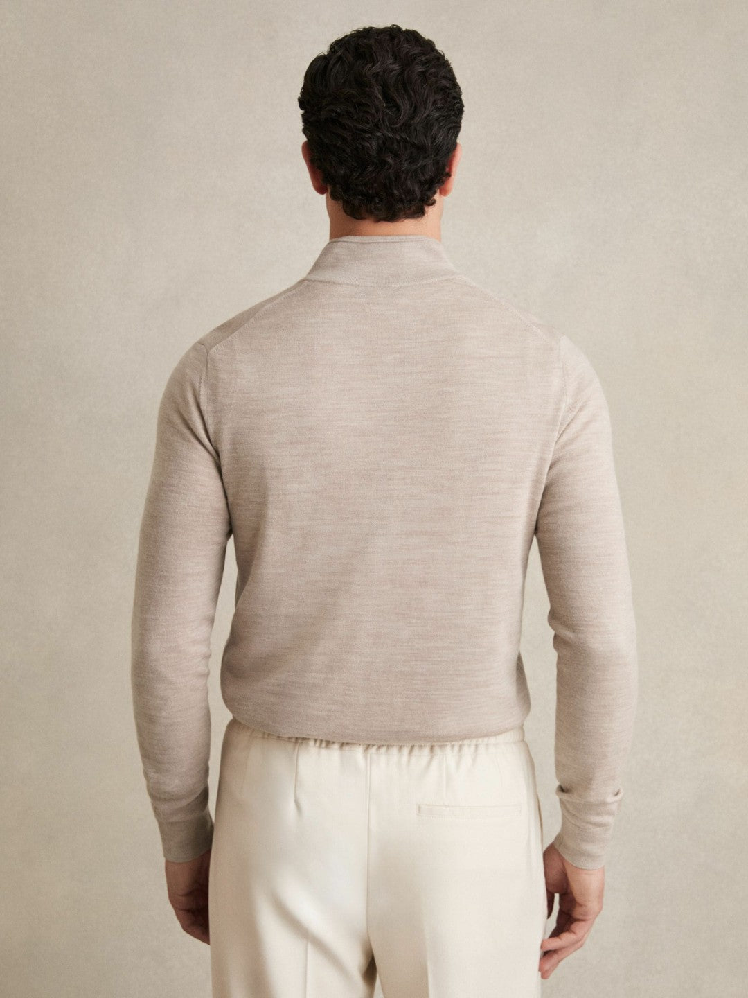 Merino Wool Half-Zip Jumper  | Mens