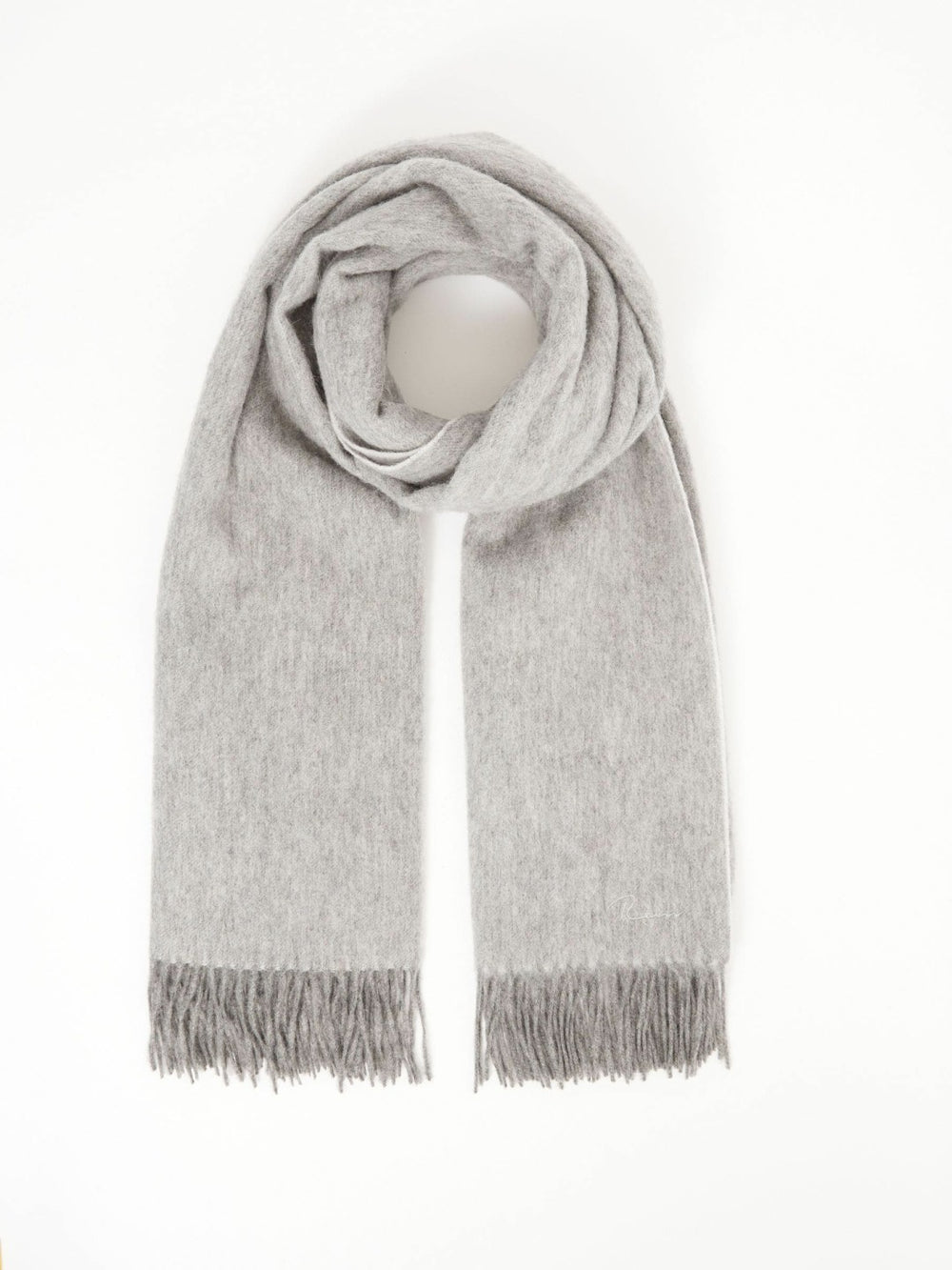 Wool-Cashmere Scarf Soft Grey | Womens