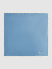 Plain Silk Pocket Square Soft Blue | Mens