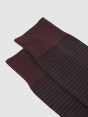 Striped Socks Bordeaux | Mens