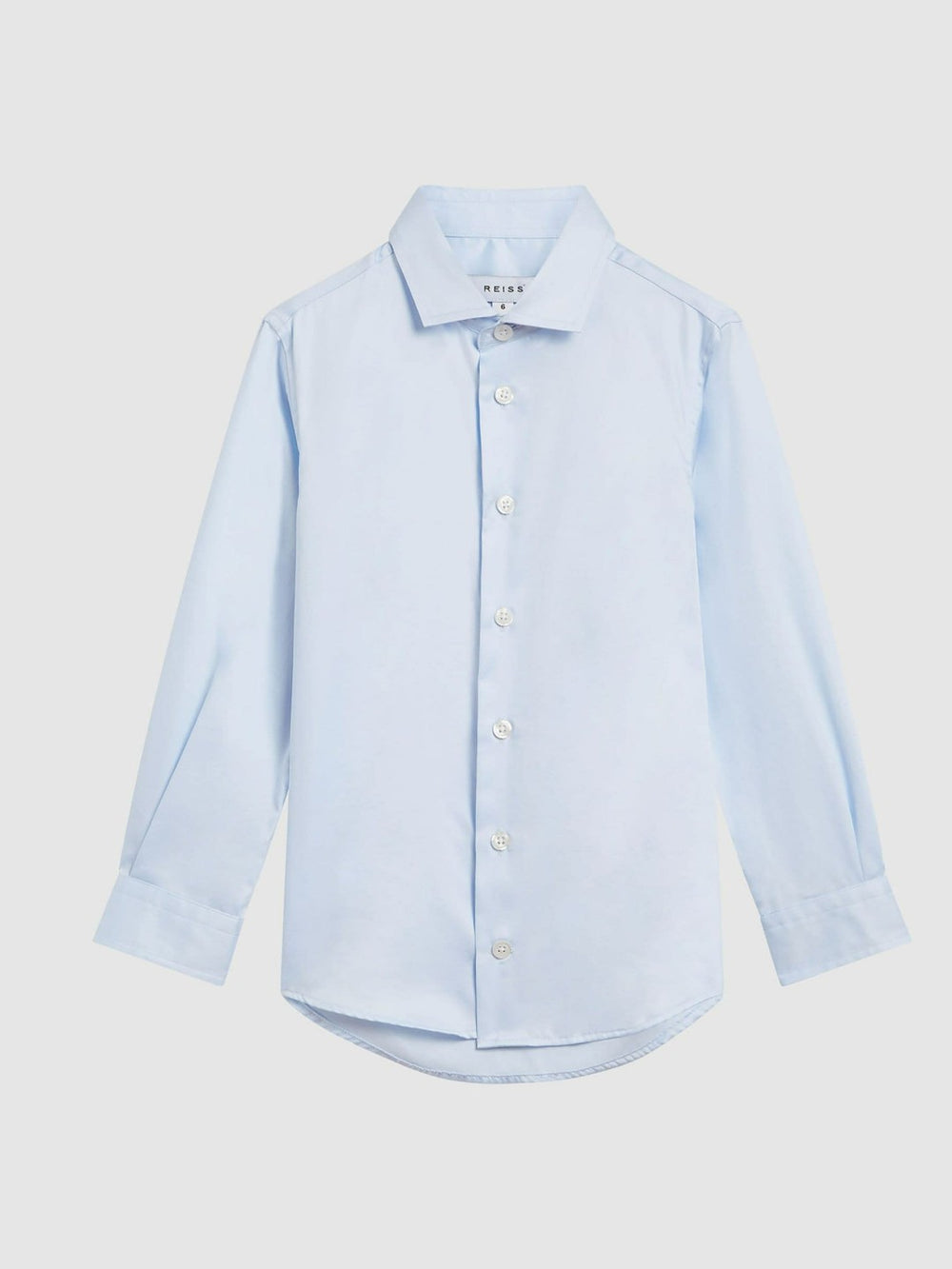4-9 yrs Slim-Fit Cotton Shirt Soft Blue | Children