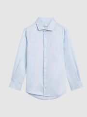 4-9 yrs Slim-Fit Cotton Shirt Soft Blue | Children