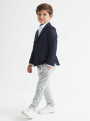 4-9 yrs Slim-Fit Cotton Shirt Soft Blue | Children