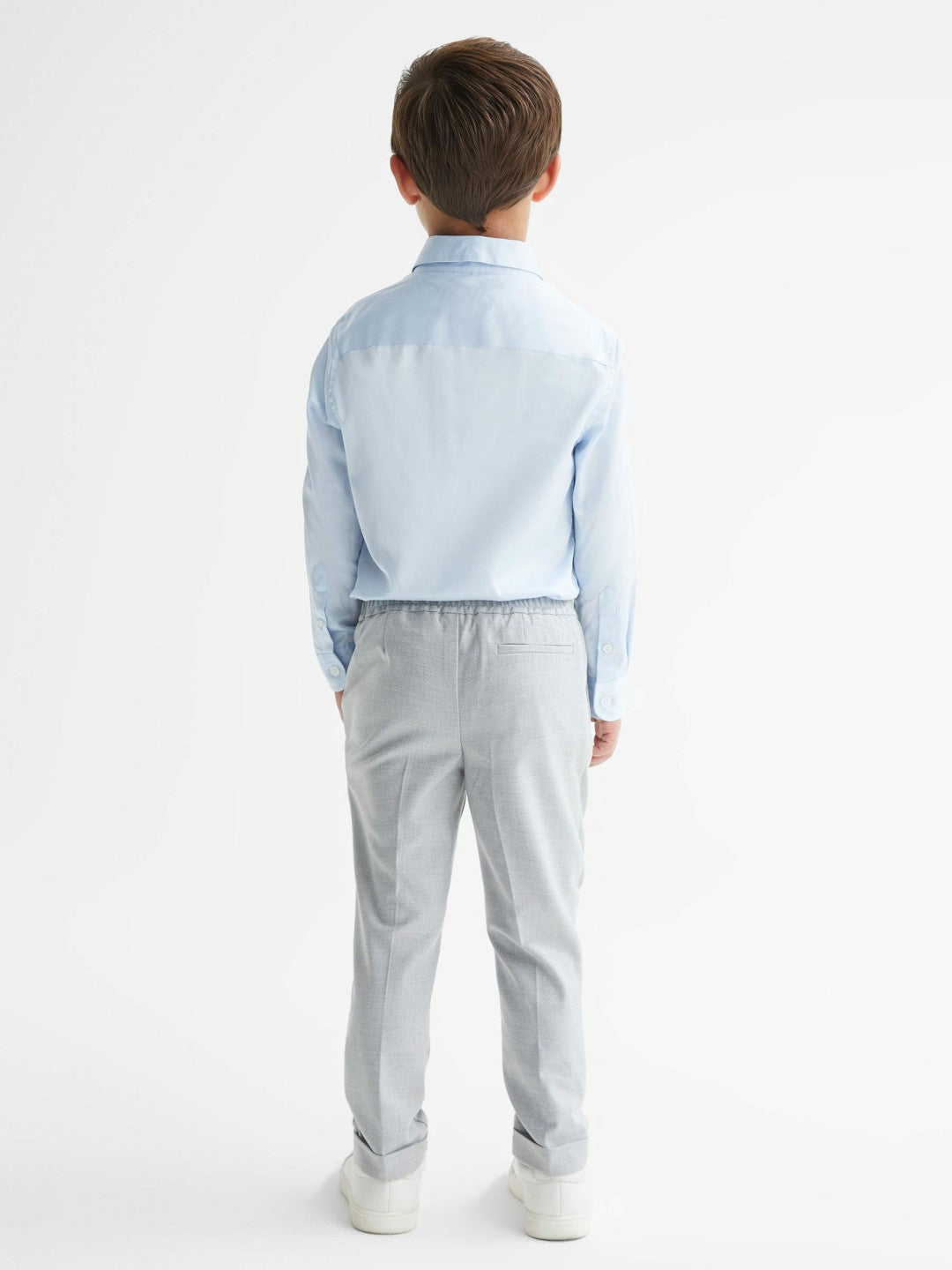 4-9 yrs Slim-Fit Cotton Shirt Soft Blue | Children