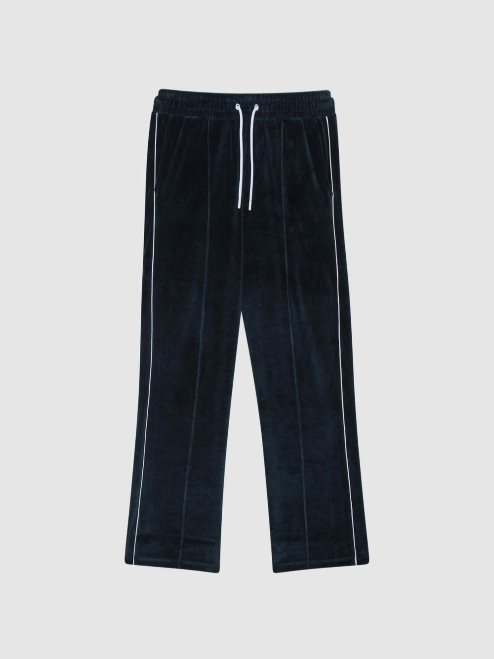 Velour Jogger With Piping Navy | Mens