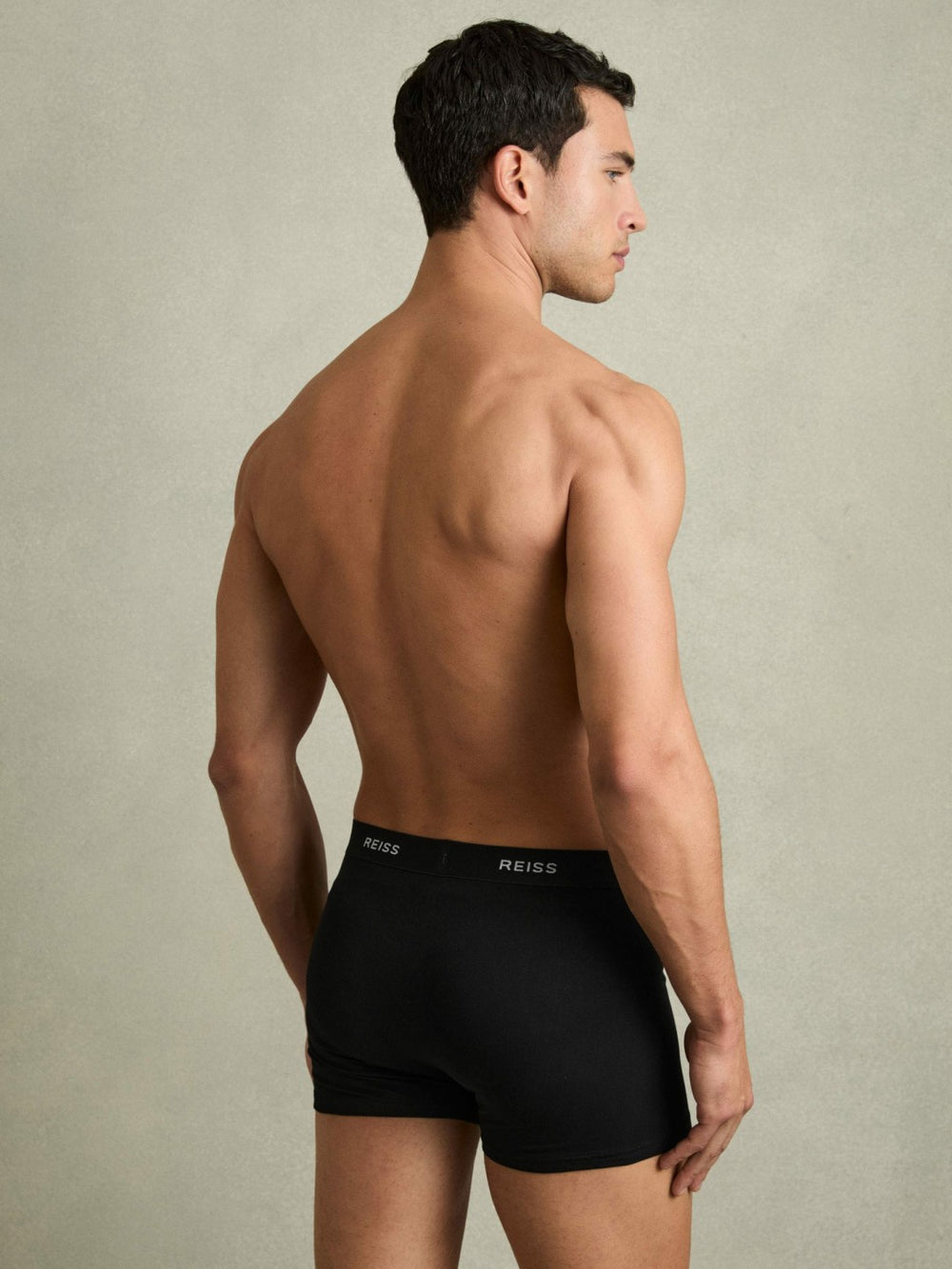 Three Pack Cotton Boxers Black | Mens