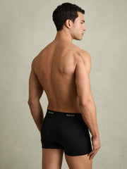 Three Pack Cotton Boxers Black | Mens