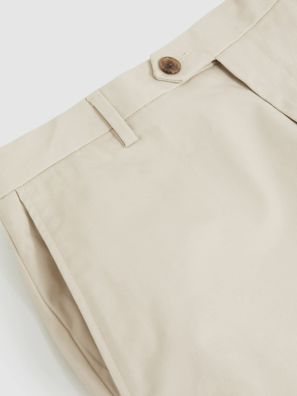Cotton Chino Shorts With Stretch Stone | Mens