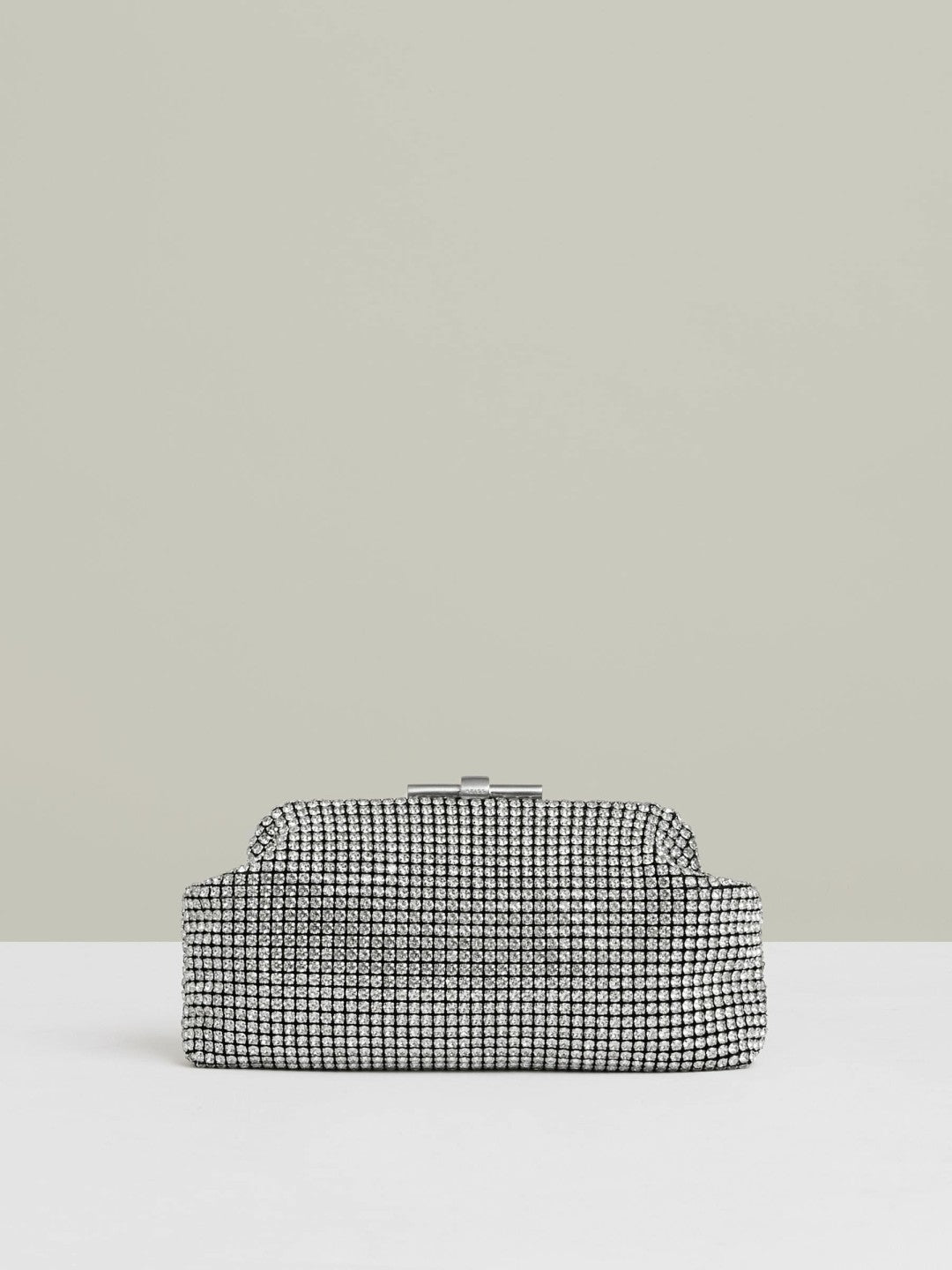 Embellished Clutch Bag Silver | Womens