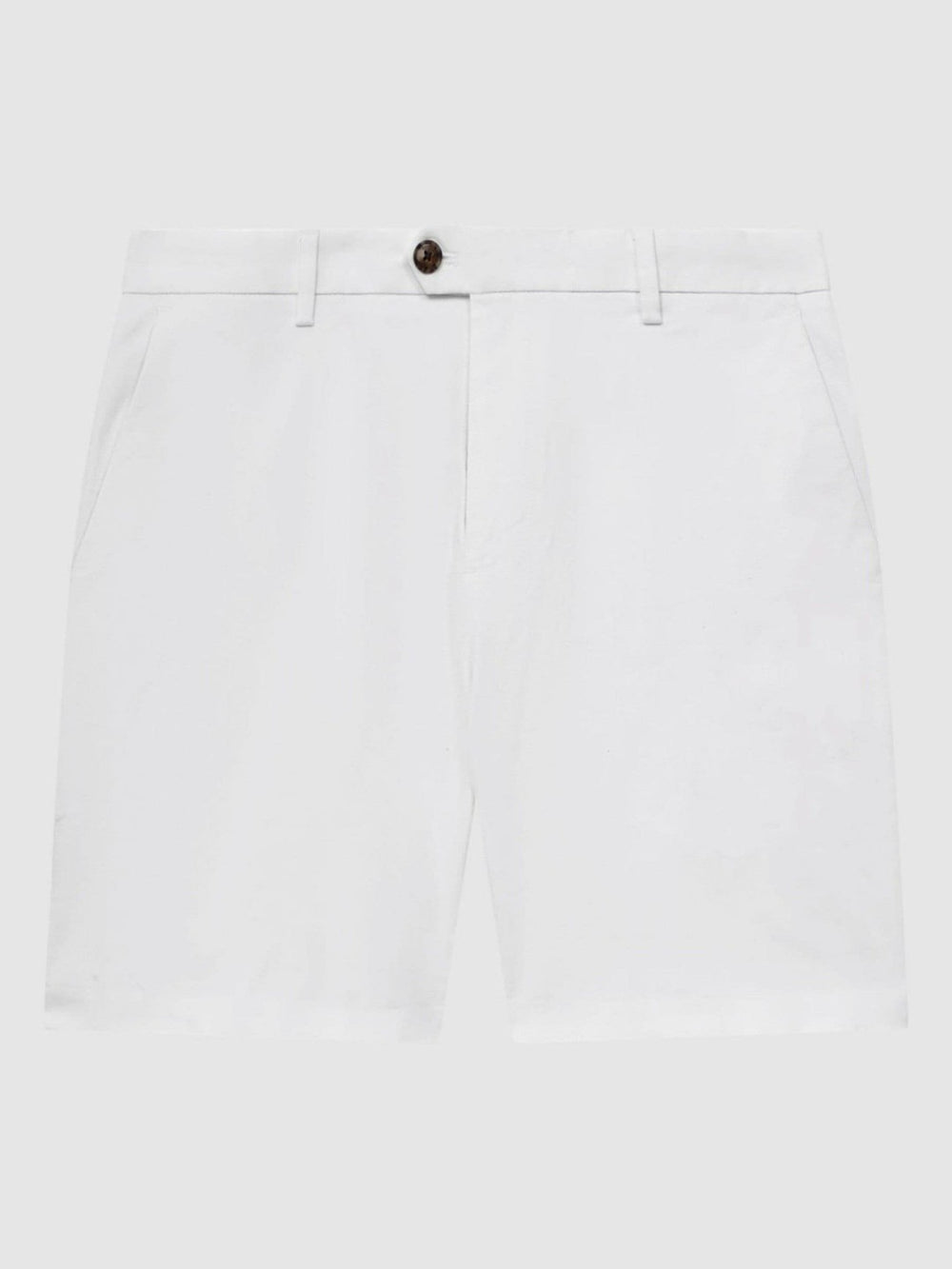 Short Length Casual Chino Shorts White | Mens