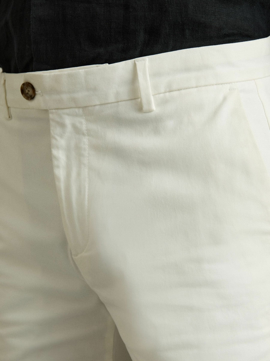 Short Length Casual Chino Shorts White | Mens
