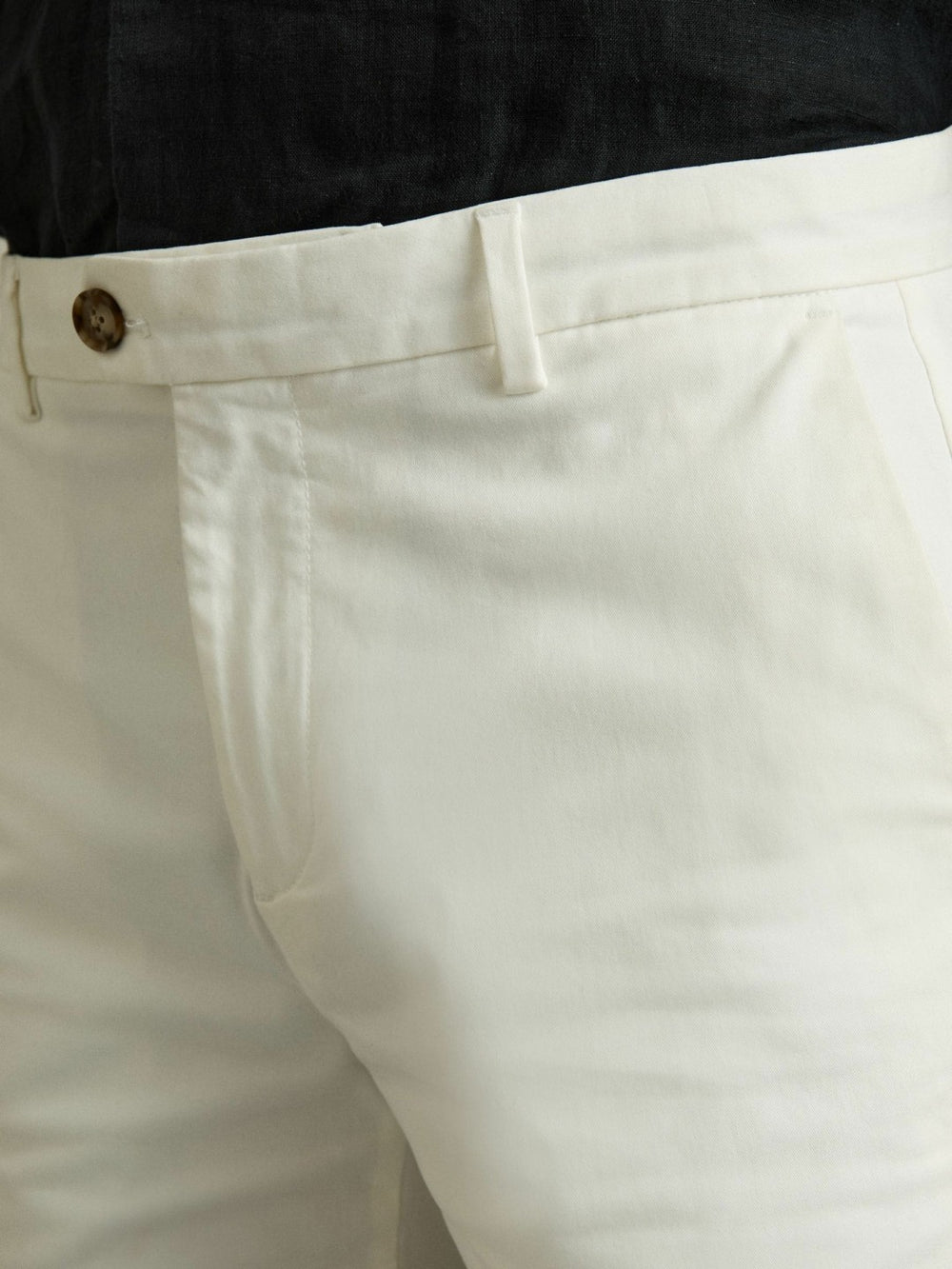 Short Length Casual Chino Shorts White | Mens